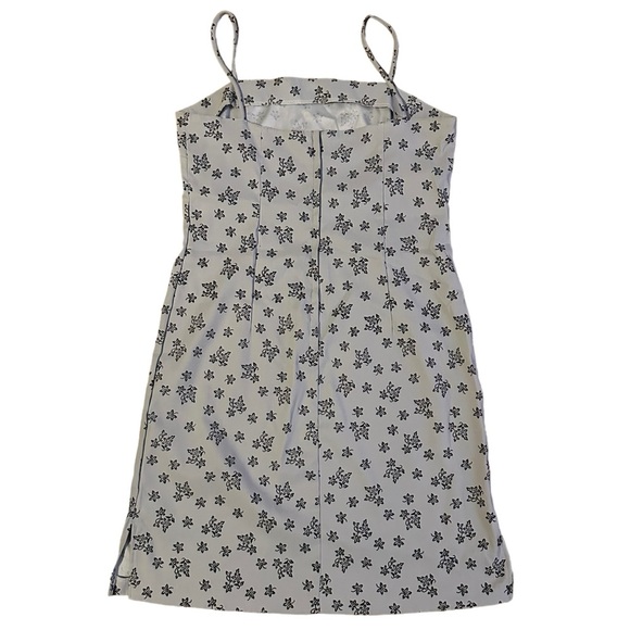 Vintage Grey Floral Mini Dress Size Large - Picture 2 of 4